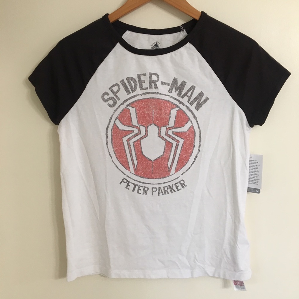 NWT Disney Parks spider man Peter Parker tee small